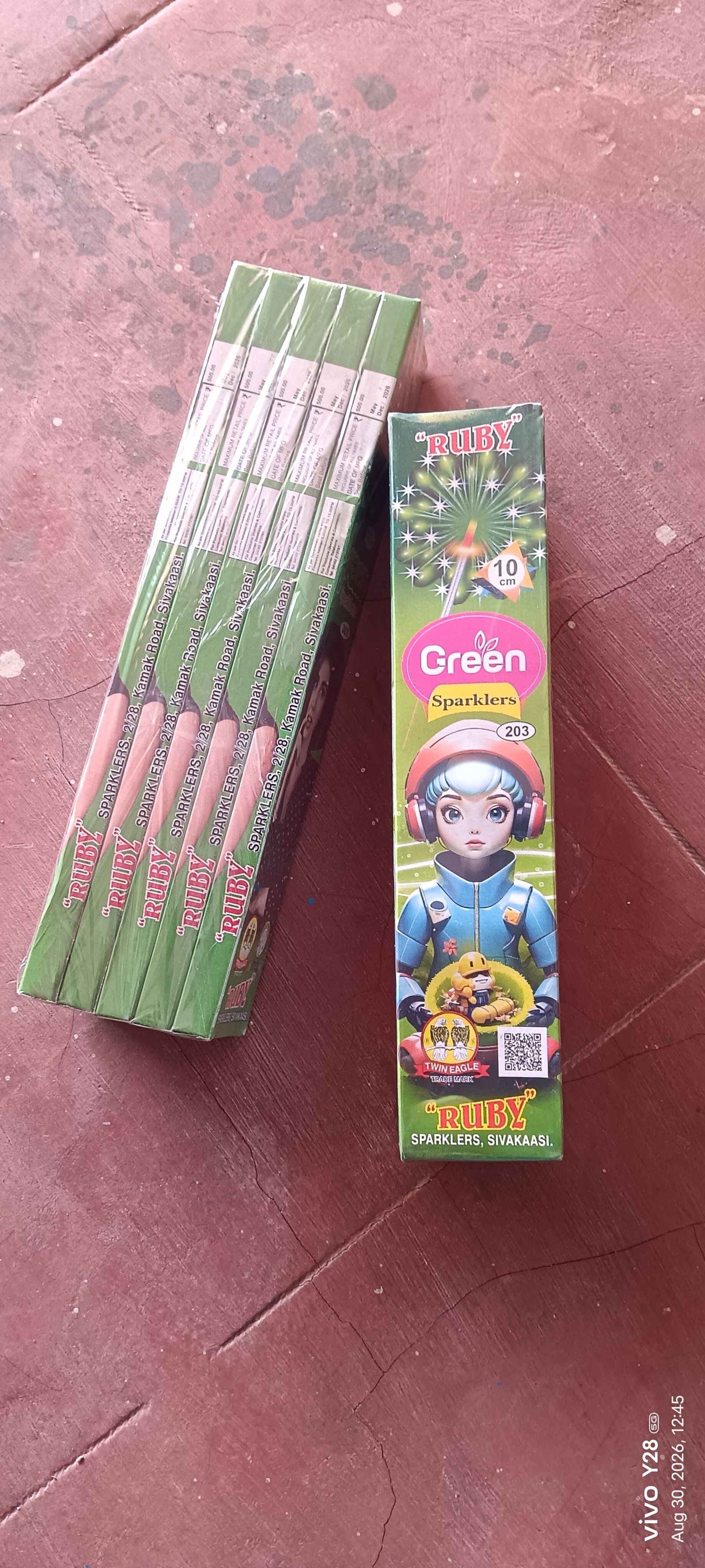 10 Cm Green Sparklers